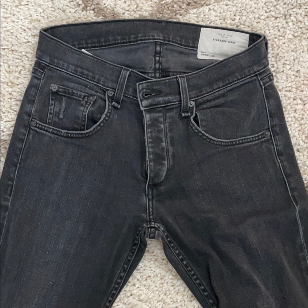 Rag & Bones Black Ripped Jeans
